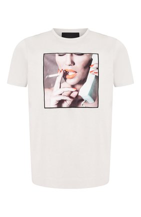 Мужская хлопковая футболка LIMITATO серого цвета по цене 12100 руб., арт. ADDICT/T-SHIRT | Фото 1 Мужская хлопковая футболка LIMITATO серого цвета, арт. ADDICT/T-SHIRT | Фото 1