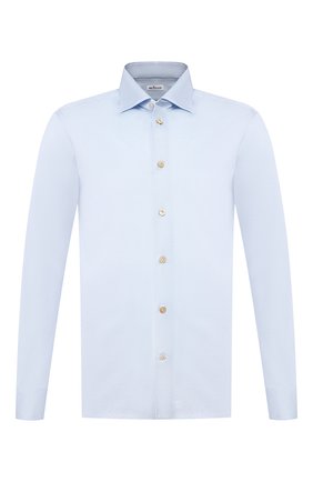 Мужская хлопковая рубашка KITON голубого цвета по цене 49400 руб., арт. UMCNERH0721702 | Фото 1 Мужская хлопковая рубашка KITON голубого цвета, арт. UMCNERH0721702 | Фото 1