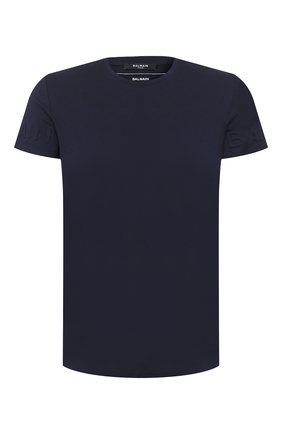 Мужская хлопковая футболка BALMAIN темно-синего цвета по цене 22600 руб., арт. TH11601/I240 | Фото 1 Мужская хлопковая футболка BALMAIN темно-синего цвета, арт. TH11601/I240 | Фото 1