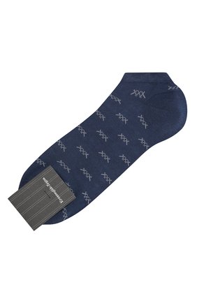 Мужские носки ERMENEGILDO ZEGNA синего цвета, арт. N5V023020 | Фото 1 (Материал внешний: Хлопок; Кросс-КТ: бельё; Статус проверки: Проверена категория)