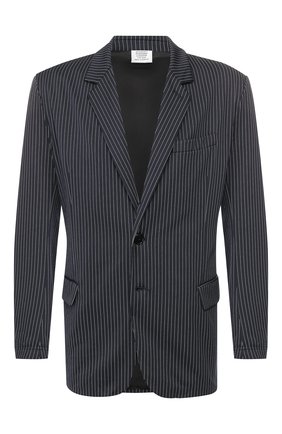 Мужской пиджак VETEMENTS темно-синего цвета по цене 125500 руб., арт. SS20JA142 1328/M | Фото 1 Мужской пиджак VETEMENTS темно-синего цвета, арт. SS20JA142 1328/M | Фото 1