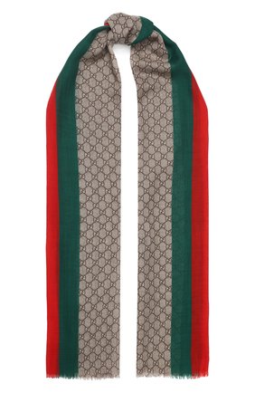 Мужские шерстяной шарф GUCCI бежевого цвета по цене 29000 руб., арт. 600950/4G200 | Фото 1 Мужские шерстяной шарф GUCCI бежевого цвета, арт. 600950/4G200 | Фото 1