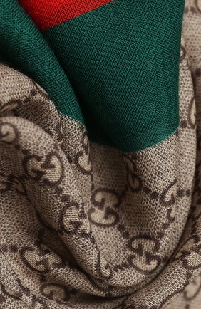 Мужские шерстяной шарф GUCCI бежевого цвета по цене 29000 руб., арт. 600950/4G200 | Фото 2 Мужские шерстяной шарф GUCCI бежевого цвета, арт. 600950/4G200 | Фото 2