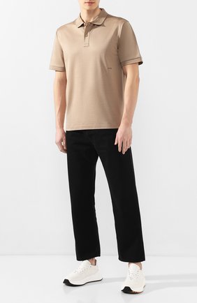 Мужское хлопковое поло BOTTEGA VENETA бежевого цвета по цене 28100 руб., арт. 599677/VK090 | Фото 2 Мужское хлопковое поло BOTTEGA VENETA бежевого цвета, арт. 599677/VK090 | Фото 2