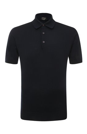 Мужское хлопковое поло KITON темно-синего цвета по цене 73850 руб., арт. UK33 | Фото 1 Мужское хлопковое поло KITON темно-синего цвета, арт. UK33 | Фото 1