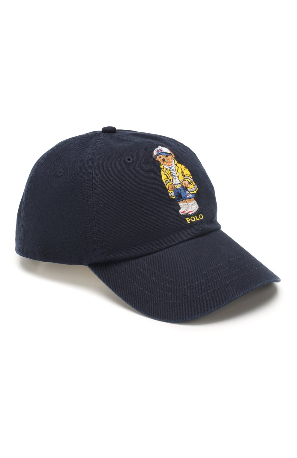 Мужской хлопковая бейсболка POLO RALPH LAUREN темно-синего цвета, арт. 710790285 | Фото 1