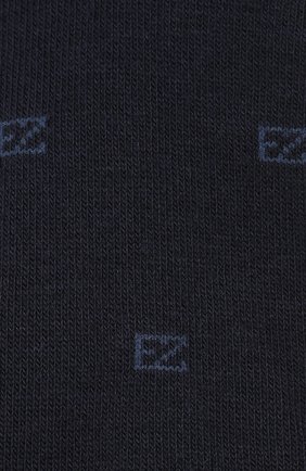 Мужские хлопковые носки ERMENEGILDO ZEGNA темно-синего цвета, арт. N5V022800 | Фото 2 (Материал внешний: Хлопок; Кросс-КТ: бельё; Статус проверки: Проверена категория)