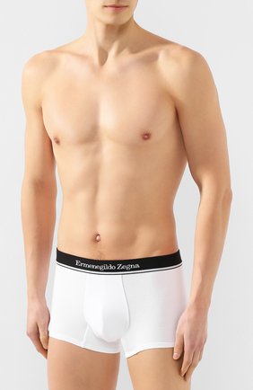 Мужские хлопковые боксеры ERMENEGILDO ZEGNA белого цвета по цене 4270 руб., арт. N3LC60950 | Фото 2 Мужские хлопковые боксеры ERMENEGILDO ZEGNA белого цвета, арт. N3LC60950 | Фото 2