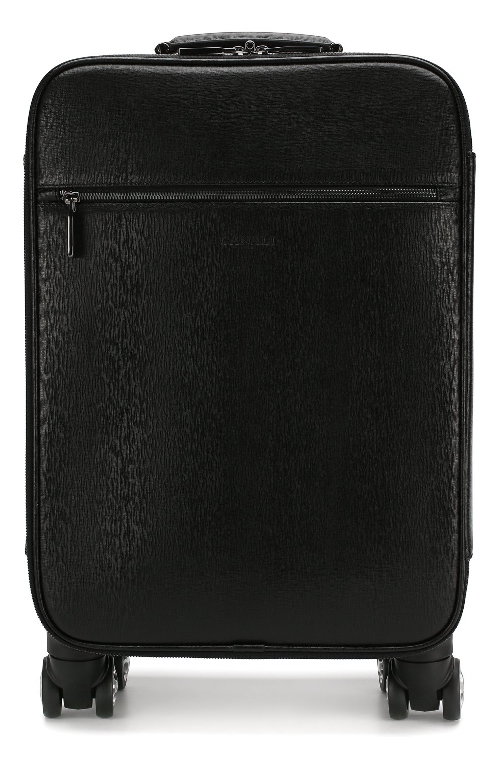 Мужской кожаный чемодан CANALI черного цвета, арт. P325408/NA00053 | Фото 1 (Материал: Натуральная кожа; Статус проверки: Проверена категория; Размер: large; Ограничения доставки: oversized)