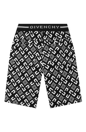 Детские шорты GIVENCHY черно-белого цвета по цене 28950 руб., арт. H24081 | Фото 2 Детские шорты GIVENCHY черно-белого цвета, арт. H24081 | Фото 2 (Материал внешний: Хлопок; Мальчики Кросс-КТ: Шорты-одежда; Статус проверки: Проверена категория; Ростовка одежда: 10 - 11 лет | 140 - 146см, 12 лет | 152 см, 4 года | 104 см, 6 лет | 116 см, 8 лет | 128 см)
