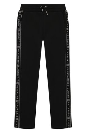 Детские брюки GIVENCHY черного цвета по цене 23350 руб., арт. H14082 | Фото 1 Детские брюки GIVENCHY черного цвета, арт. H14082 | Фото 1
