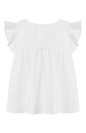 Детский топ CHLOÉ белого цвета по цене 12650 руб., арт. C05334 | Фото 2 Детский топ CHLOÉ белого цвета, арт. C05334 | Фото 2 (Рукава: Короткие; Материал внешний: Синтетический материал, Хлопок; Статус проверки: Проверена категория; Кросс-КТ НВ: Топ)