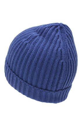 Детского кашемировая шапка LORO PIANA синего цвета, арт. FAF8492 | Фото 2 (Материал: Текстиль, Кашемир, Шерсть; Статус проверки: Проверена категория)