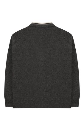 Детский кашемировый кардиган BRUNELLO CUCINELLI серого цвета по цене 58200 руб., арт. B12162826B | Фото 2 Детский кашемировый кардиган BRUNELLO CUCINELLI серого цвета, арт. B12162826B | Фото 2