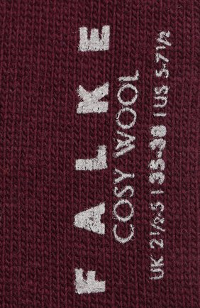 Женские носки cosy wool FALKE бордового цвета по цене 1850 руб., арт. 47548_19_ | Фото 2 Женские носки cosy wool FALKE бордового цвета, арт. 47548_19_ | Фото 2