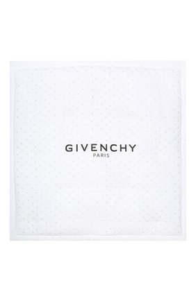 Детского хлопковое одеяло GIVENCHY белого цвета, арт. H90H41 | Фото 3 (Статус проверки: Проверена категория)