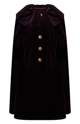 Женская бархатный кейп DOLCE & GABBANA фиолетового цвета по цене 198000 руб., арт. F0Y01T/FUWBN | Фото 1 Женская бархатный кейп DOLCE & GABBANA фиолетового цвета, арт. F0Y01T/FUWBN | Фото 1