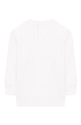 Детский хлопковый пуловер STELLA MCCARTNEY белого цвета, арт. 588320/S0J35 | Фото 2 (Материал внешний: Хлопок; Рукава: Длинные; Статус проверки: Проверена категория; Кросс-КТ НВ: Пуловеры)
