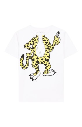 Детская хлопковая футболка STELLA MCCARTNEY белого цвета по цене 3240 руб., арт. 588483/S0J66 | Фото 1 Детская хлопковая футболка STELLA MCCARTNEY белого цвета, арт. 588483/S0J66 | Фото 1