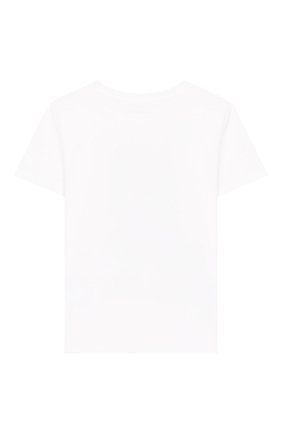 Детская хлопковая футболка STELLA MCCARTNEY белого цвета по цене 3240 руб., арт. 588484/S0J98 | Фото 2 Детская хлопковая футболка STELLA MCCARTNEY белого цвета, арт. 588484/S0J98 | Фото 2