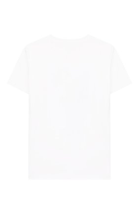Детская хлопковая футболка STELLA MCCARTNEY белого цвета по цене 3240 руб., арт. 588484/S0J99 | Фото 2 Детская хлопковая футболка STELLA MCCARTNEY белого цвета, арт. 588484/S0J99 | Фото 2