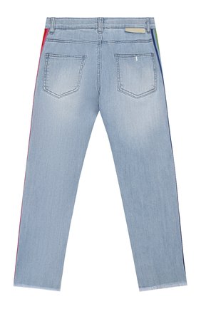 Детские джинсы STELLA MCCARTNEY голубого цвета по цене 5000 руб., арт. 588591/S0K79 | Фото 2 Детские джинсы STELLA MCCARTNEY голубого цвета, арт. 588591/S0K79 | Фото 2