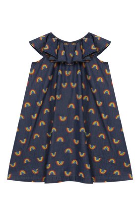 Детское хлопковое платье STELLA MCCARTNEY синего цвета по цене 5995 руб., арт. 589367/S0K82 | Фото 2 Детское хлопковое платье STELLA MCCARTNEY синего цвета, арт. 589367/S0K82 | Фото 2