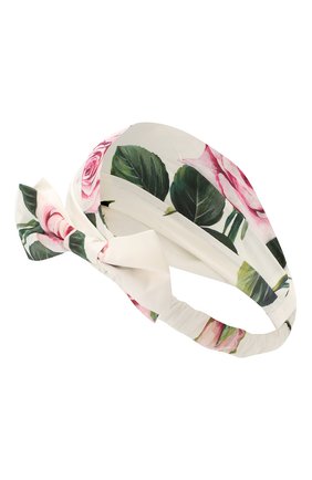 Детская повязка DOLCE & GABBANA белого цвета по цене 6840 руб., арт. LB4H33/HS5GG | Фото 2 Детская повязка DOLCE & GABBANA белого цвета, арт. LB4H33/HS5GG | Фото 2