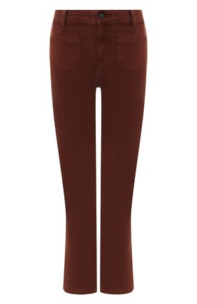 Женские джинсы PAIGE коричневого цвета, арт. 5996208-7496 | Фото 1 (Материал внешний: Хлопок, Деним; Длина (брюки, джинсы): Стандартные; Статус проверки: Проверена категория; Кросс-КТ: Деним)