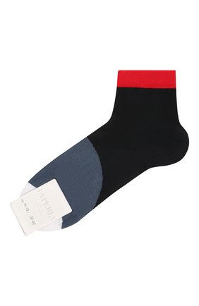 Детские хлопковые носки LA PERLA темно-синего цвета, арт. 42033/9-12 | Фото 1 (Материал: Текстиль, Хлопок; Статус проверки: Проверена категория; Кросс-КТ: Носки)