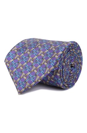 Мужской шелковый галстук ZILLI фиолетового цвета, арт. 50212/TIES | Фото 1 (Материал: Текстиль, Шелк; Статус проверки: Проверена категория; Принт: С принтом)