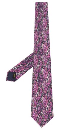 Мужской шелковый галстук ZILLI фиолетового цвета, арт. 50218/TIES | Фото 2 (Материал: Текстиль, Шелк; Принт: С принтом; Статус проверки: Проверена категория)