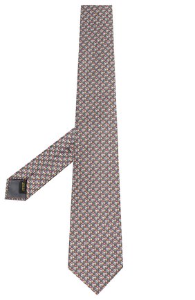 Мужской шелковый галстук ZILLI серого цвета, арт. 50289/TIES | Фото 2 (Материал: Текстиль, Шелк; Принт: С принтом; Статус проверки: Проверена категория)