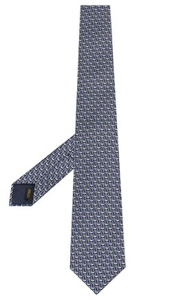 Мужской шелковый галстук ZILLI серого цвета, арт. 50292/TIES | Фото 2 (Материал: Текстиль, Шелк; Принт: С принтом; Статус проверки: Проверена категория)