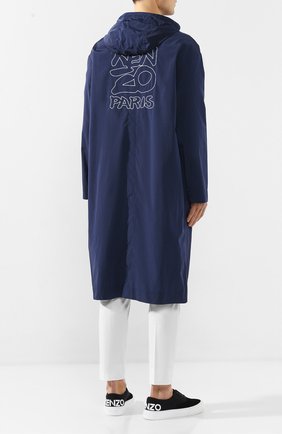 Мужской плащ KENZO темно-синего цвета по цене 58600 руб., арт. FA550U3631ND | Фото 2 Мужской плащ KENZO темно-синего цвета, арт. FA550U3631ND | Фото 2