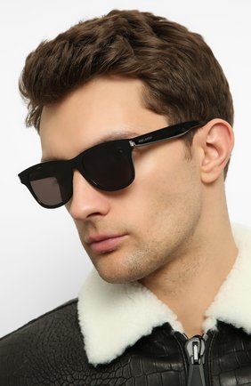 Женские солнцезащитные очки SAINT LAURENT коричневого цвета по цене 29300 руб., арт. SL 51-B SLIM 001 | Фото 3 Женские солнцезащитные очки SAINT LAURENT коричневого цвета, арт. SL 51-B SLIM 001 | Фото 3