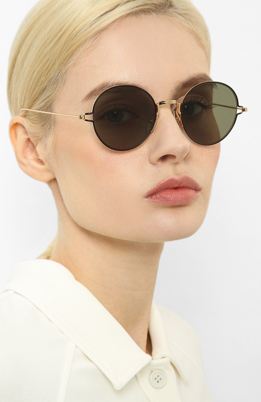 Женские солнцезащитные очки THOM BROWNE золотого цвета по цене 51600 руб., арт. TB-915-02 | Фото 2 Женские солнцезащитные очки THOM BROWNE золотого цвета, арт. TB-915-02 | Фото 2