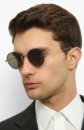 Женские солнцезащитные очки THOM BROWNE золотого цвета по цене 51600 руб., арт. TB-915-02 | Фото 3 Женские солнцезащитные очки THOM BROWNE золотого цвета, арт. TB-915-02 | Фото 3