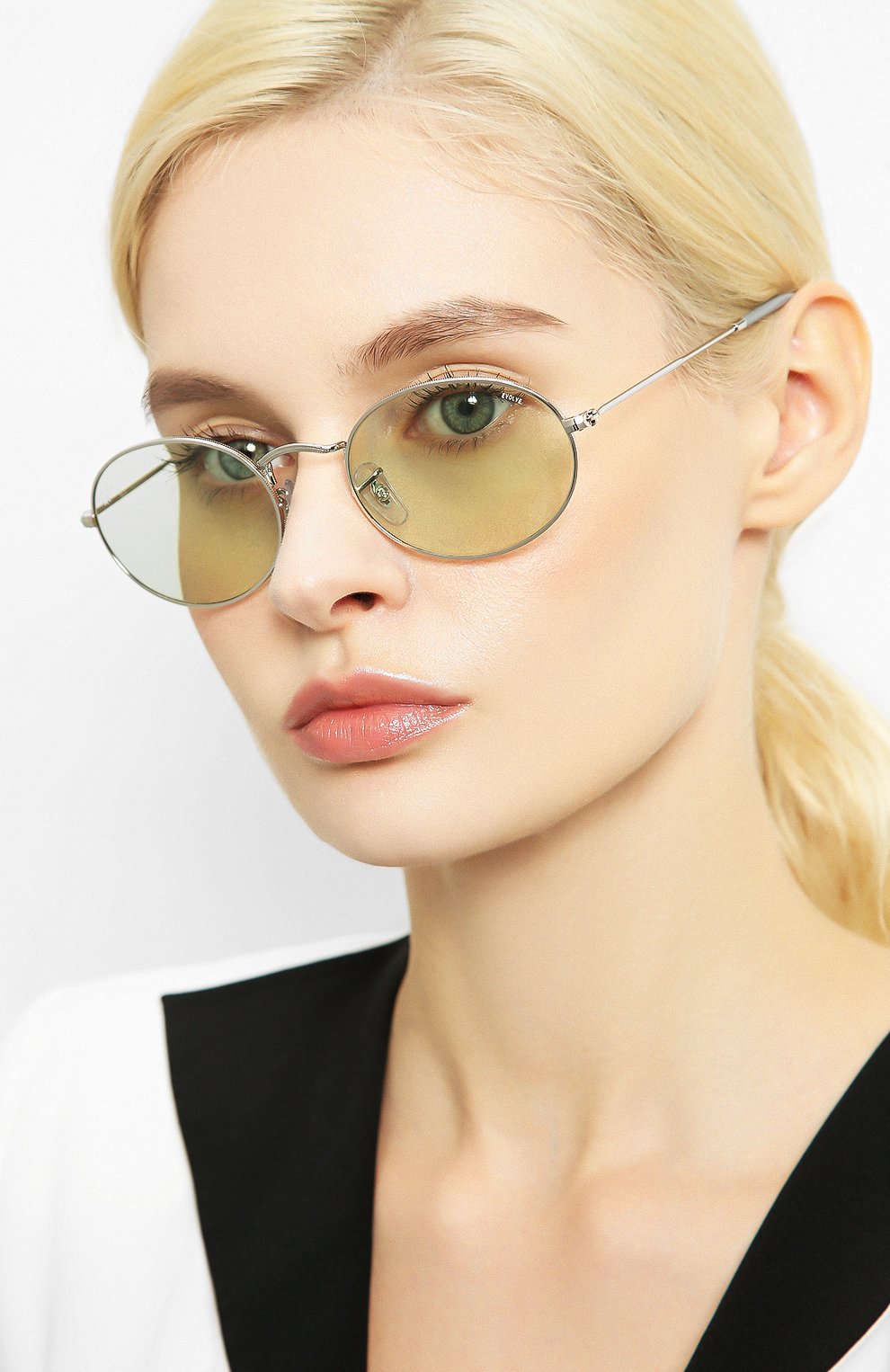 Женские солнцезащитные очки RAY-BAN серебряного цвета по цене 12900 руб., арт. 3547-003/T1 | Фото 2 Женские солнцезащитные очки RAY-BAN серебряного цвета, арт. 3547-003/T1 | Фото 2