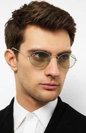 Женские солнцезащитные очки RAY-BAN серебряного цвета по цене 12900 руб., арт. 3547-003/T1 | Фото 3 Женские солнцезащитные очки RAY-BAN серебряного цвета, арт. 3547-003/T1 | Фото 3
