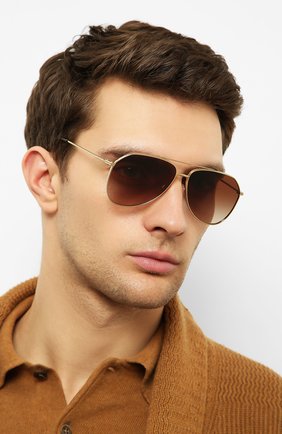 Женские солнцезащитные очки DOLCE & GABBANA золотого цвета по цене 18000 руб., арт. 2244-02/13 | Фото 3 Женские солнцезащитные очки DOLCE & GABBANA золотого цвета, арт. 2244-02/13 | Фото 3
