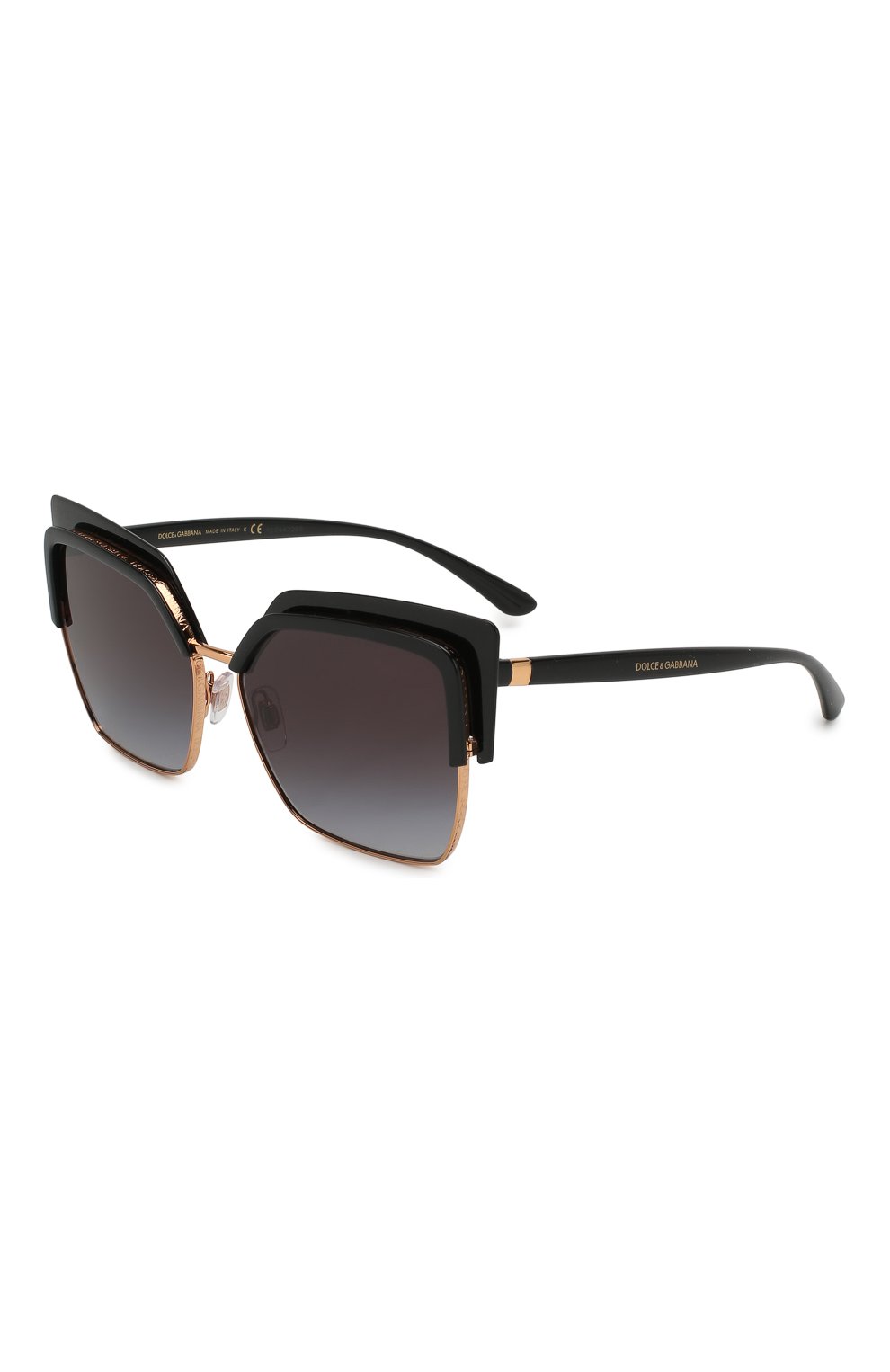 Женские солнцезащитные очки DOLCE & GABBANA черного цвета, арт. 6126-501/8G | Фото 1