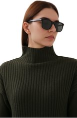 Женские солн�цезащитные очки LORO PIANA черного цвета, арт. FAI4927 | Фото 2 (Тип очков: С/з; Статус проверки: Проверена категория; Оптика Гендер: оптика-женское; Очки форма: Прямоугольные)