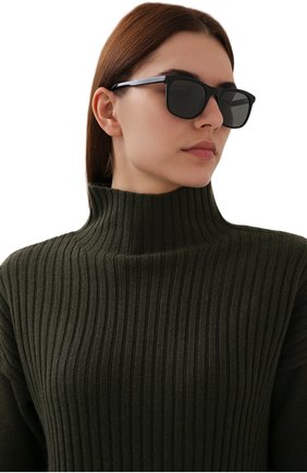 Женские солнцезащитные очки LORO PIANA черного цвета, арт. FAI4927 | Фото 2 (Статус проверки: Проверена категория; Тип очков: С/з; Очки форма: Прямоугольные; Оптика Гендер: оптика-женское)