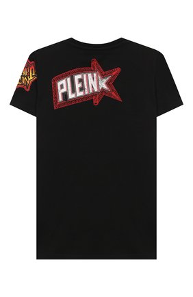 Детская хлопковая футболка PHILIPP PLEIN черного цвета по цене 18100 руб., арт. S20C BTK0843 PJY002N | Фото 2 Детская хлопковая футболка PHILIPP PLEIN черного цвета, арт. S20C BTK0843 PJY002N | Фото 2