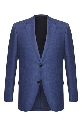 Мужской шерстяной пиджак ERMENEGILDO ZEGNA синего цвета по цене 168500 руб., арт. 749128/15M220 | Фото 1 Мужской шерстяной пиджак ERMENEGILDO ZEGNA синего цвета, арт. 749128/15M220 | Фото 1