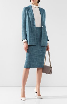 Женский жакет KITON зеленого цвета по цене 389500 руб., арт. D49531K06S15 | Фото 2 Женский жакет KITON зеленого цвета, арт. D49531K06S15 | Фото 2 (Материал подклада: Шелк; Рукава: Длинные; Материал внешний: Шерсть, Шелк, Кашемир; Случай: Формальный; 1-2-бортные: Однобортные; Женское Кросс-КТ: Жакет-одежда; Статус проверки: Проверена категория; Длина (для топов): Удлиненные; Региональные ограничения белый список (Axapta Mercury): RU)