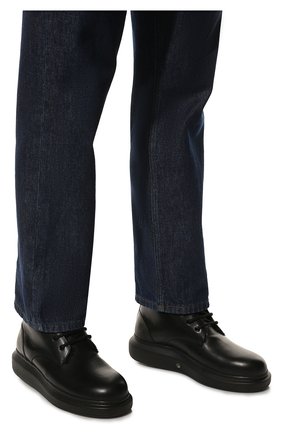 Мужские кожаные ботинки ALEXANDER MCQUEEN черного цвета, арт. 604235/WHXE2 | Фото 3 (Материал внешний: Кожа; Материал утеплителя: Натуральный мех; Мужское Кросс-КТ: Ботинки-обувь, Байкеры-обувь, зимние ботинки; Длина стельки: 27,8, 26, 28,6; Материал внутренний: Натуральная кожа; Подошва: Массивная; Статус проверки: Проверена категория)