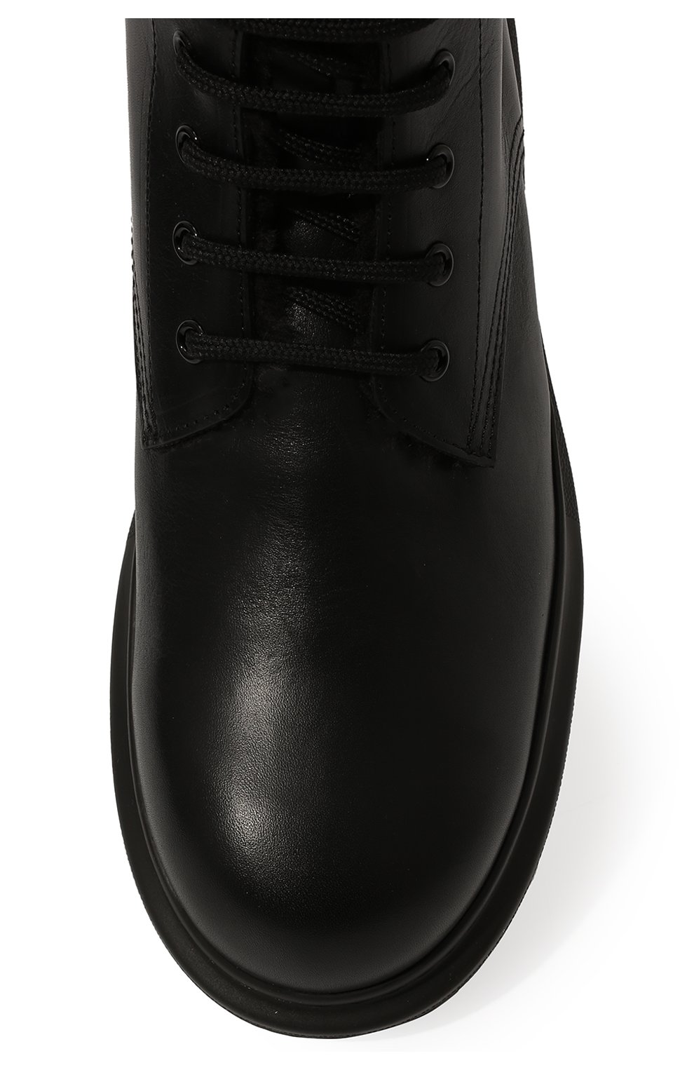 Мужские кожаные ботинки ALEXANDER MCQUEEN черного цвета, арт. 604235/WHXE2 | Фото 6 (Материал внешний: Кожа; Материал утеплителя: Натуральный мех; Мужское Кросс-КТ: Ботинки-обувь, Байкеры-обувь, зимние ботинки; Длина стельки: 27,8, 26, 28,6; Материал внутренний: Натуральная кожа; Подошва: Массивная; Статус проверки: Проверена категория)