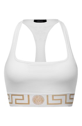 Женский бра-топ VERSACE белого цвета по цене 6430 руб., арт. AUD01039/A232741 | Фото 1 Женский бра-топ VERSACE белого цвета, арт. AUD01039/A232741 | Фото 1